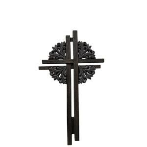 Rustic Wall Cross Farmhouse Christian Faith Decor Distressed Brown 12 in